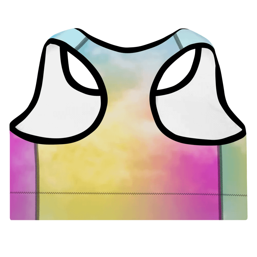 Blur cloud rainbow Design Padded Sports Bra - v3 product image (8)