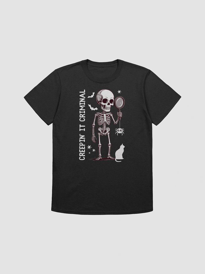 Creepin’ It Criminal Halloween T-Shirt for True Crime Lovers - Dark product image (2)
