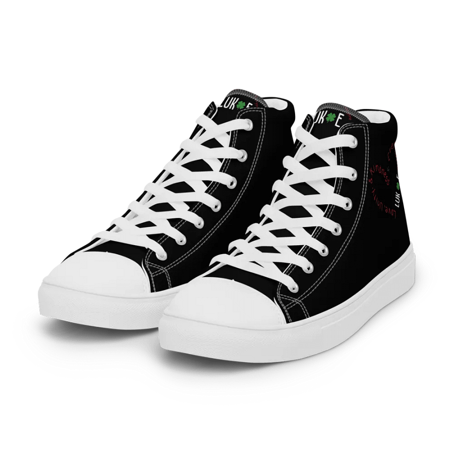 Kindness 4 Everyone High Top Canvas Shoes product image (7)