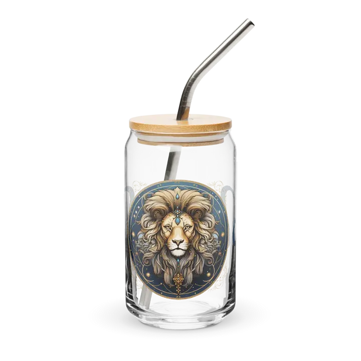 Leo Zodiac Glass Can Sipper product image (2)