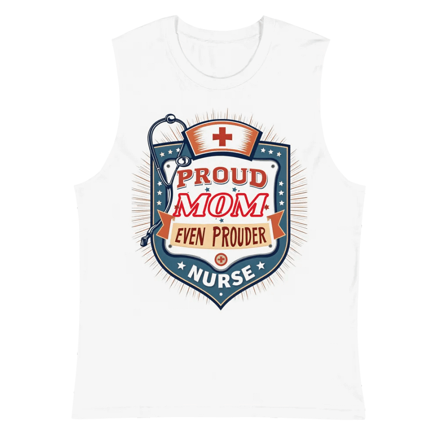 Proud Mom Nurse Shield Muscle Tank product image (6)