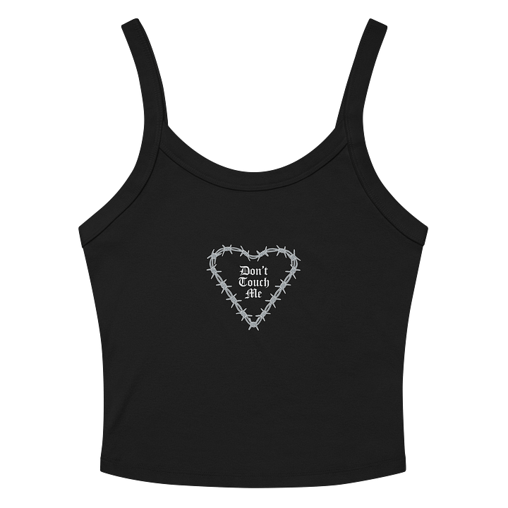 Embroidered Don't Touch Me Barb Wire Heart Tank product image (3)