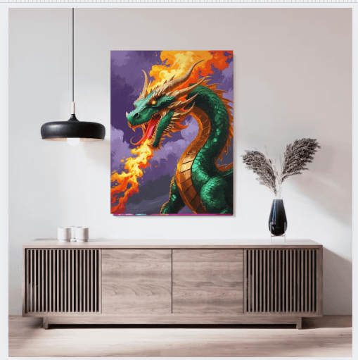 Dragons breathing fire Wall Art product image (2)