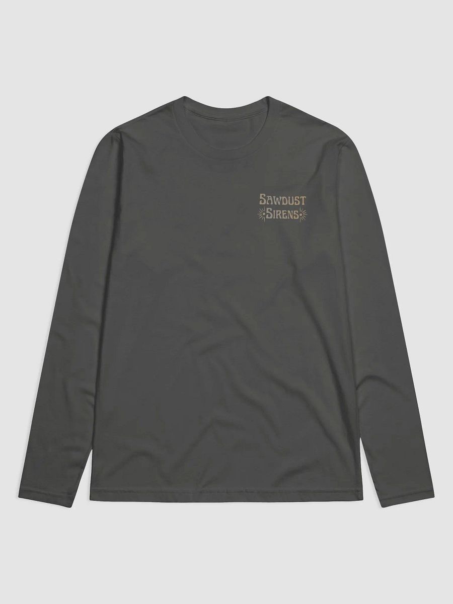 Brunette Chainsaw Betty Pinup Fitted Long Sleeve Crew Neck Shirt product image (3)