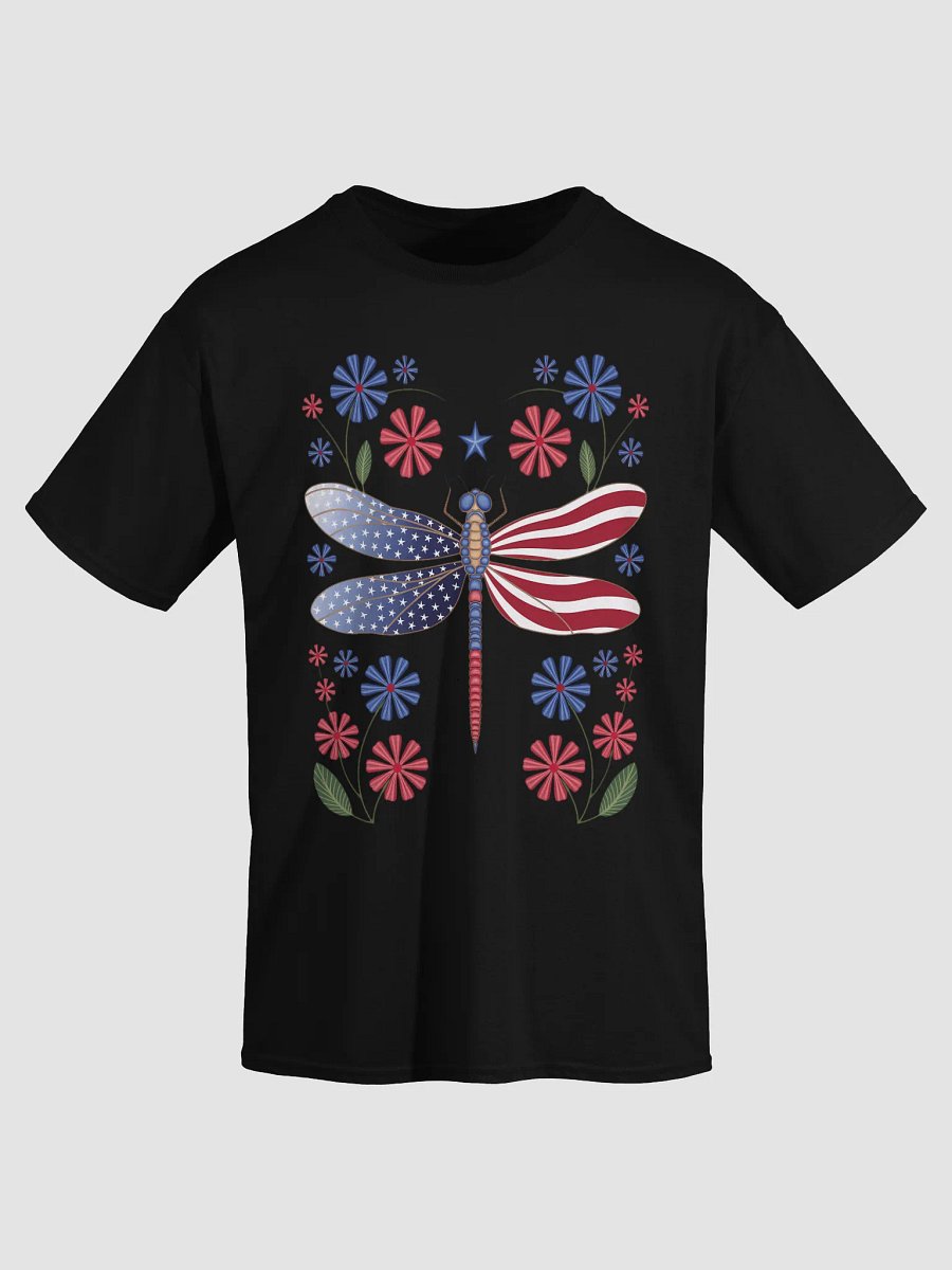 Party Like It’s 1776 T-Shirt - Patriotic Dragonfly American Flag Design product image (11)
