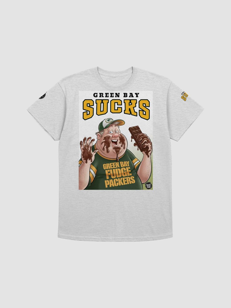 Green Bay Sucks Cartoon Fudge Packers T-Shirt | NFL Rivals Locker | Green Bay Packers | Trash Fanz product image (1)