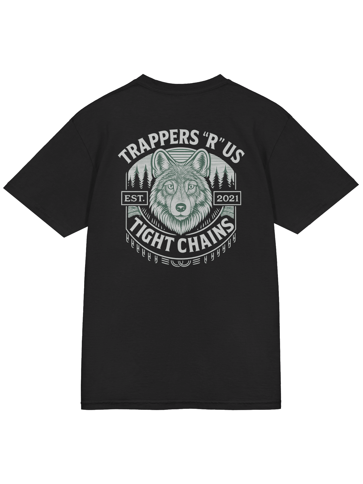 Black Tee White Tight Chains Logo product image (23)