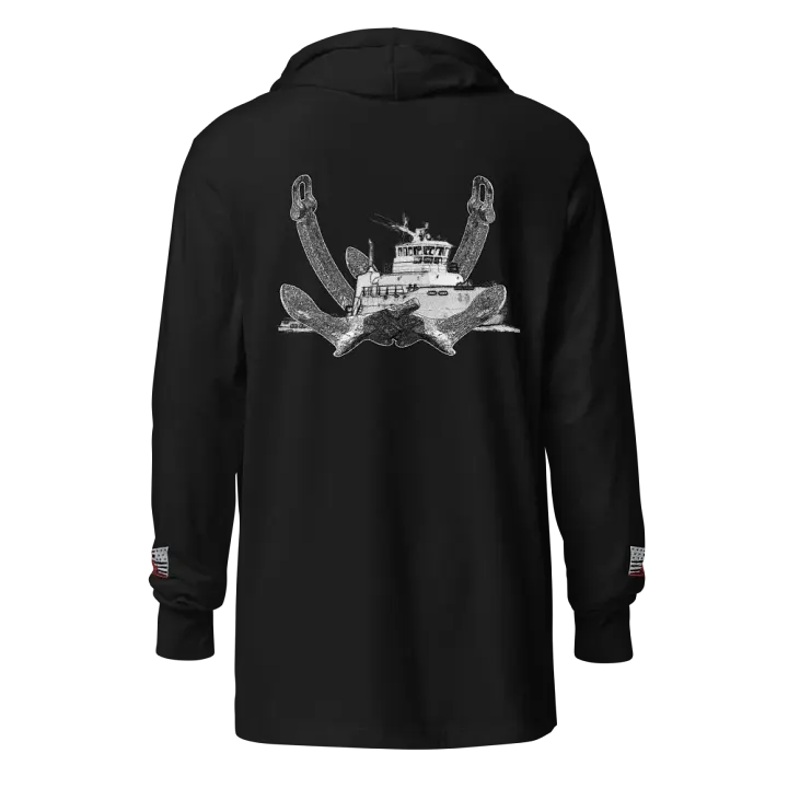 FOSS Tugboat Sketch Hooded Tee product image (1)