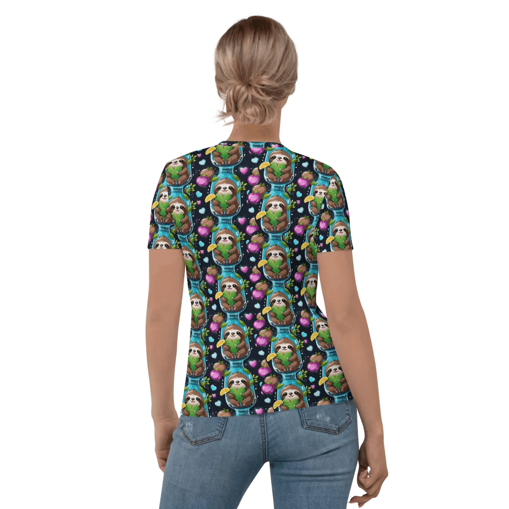 Kawaii Sloth All Over Print T-shirt product image (6)