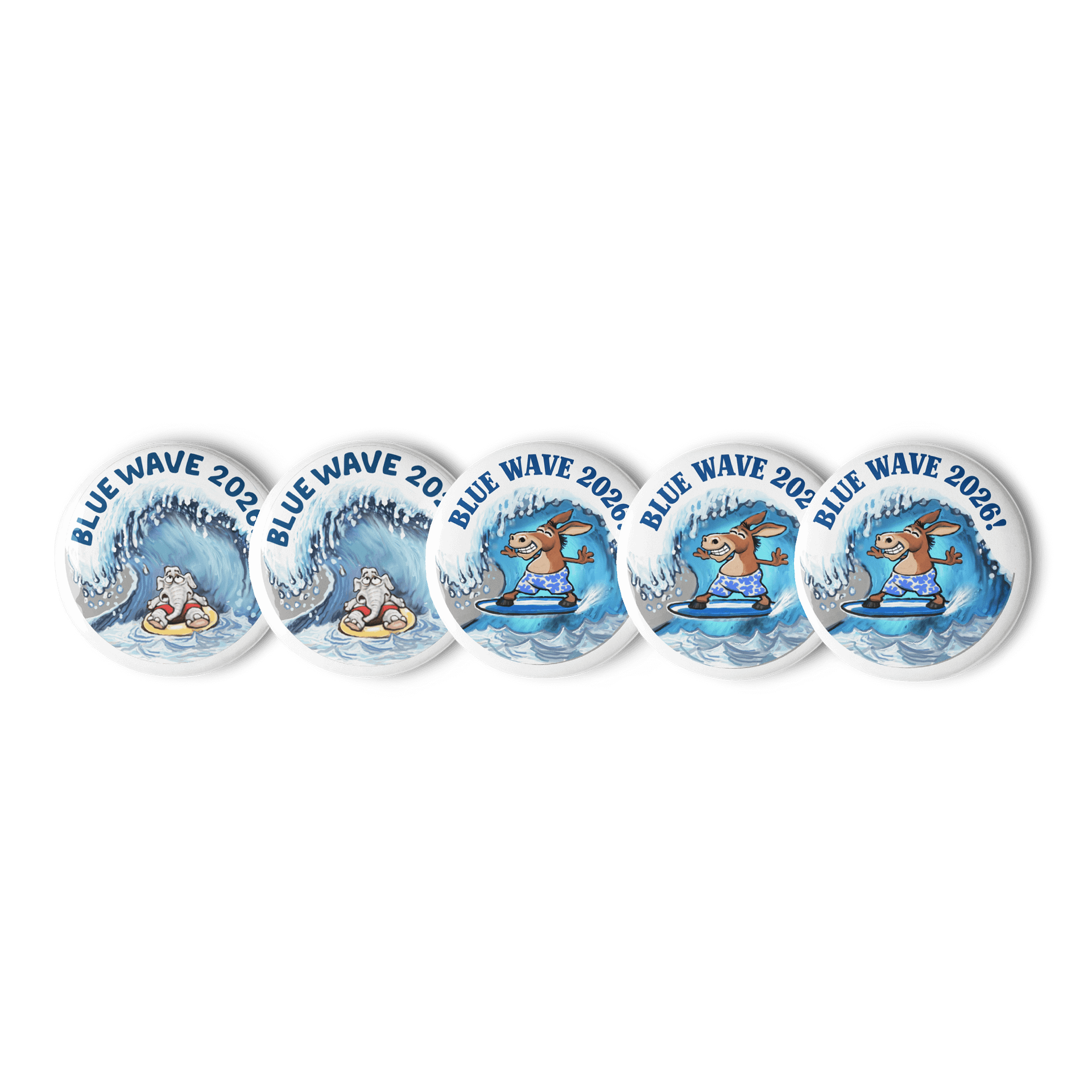 Blue Wave 2026 Pin Button Set product image (2)