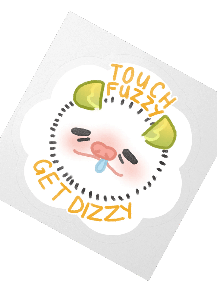 Touch fuzzy get dizzy allergies sticker product image (2)