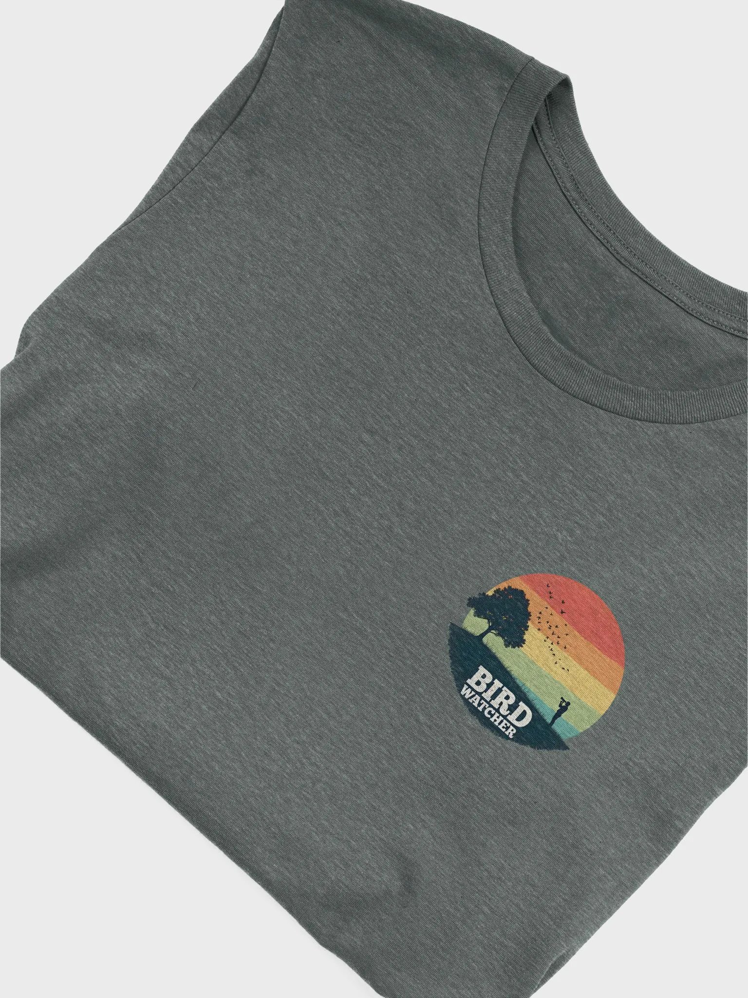 Bird Watching Shirt, Retro Sunset Nature Tee, Ornithologist Gift, Vintage Birdwatcher T-Shirt, Wildlife Lover T-shirt product image (2)