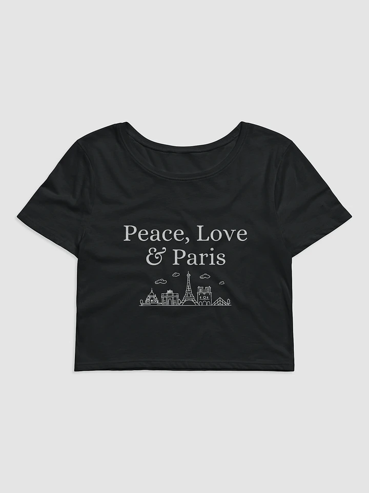 Peace, Love and Paris with Monuments Muse Crop Tee | White Ink Design product image (1)