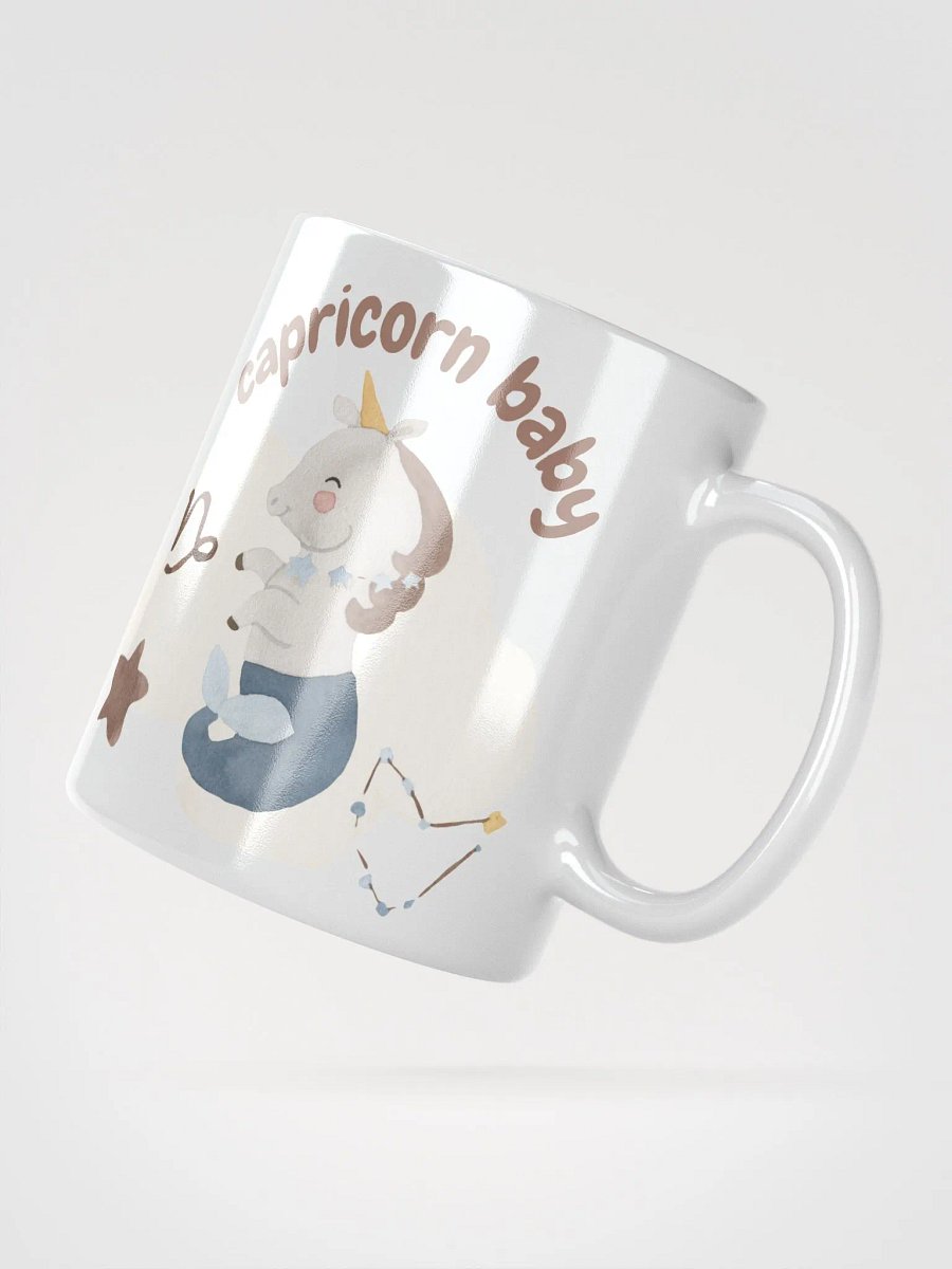 Capricorn Baby December 22 – January 19 WHITE GLOSSY MUG Baby Gift, New Mom Gift, Fun Astrology Gift product image (3)