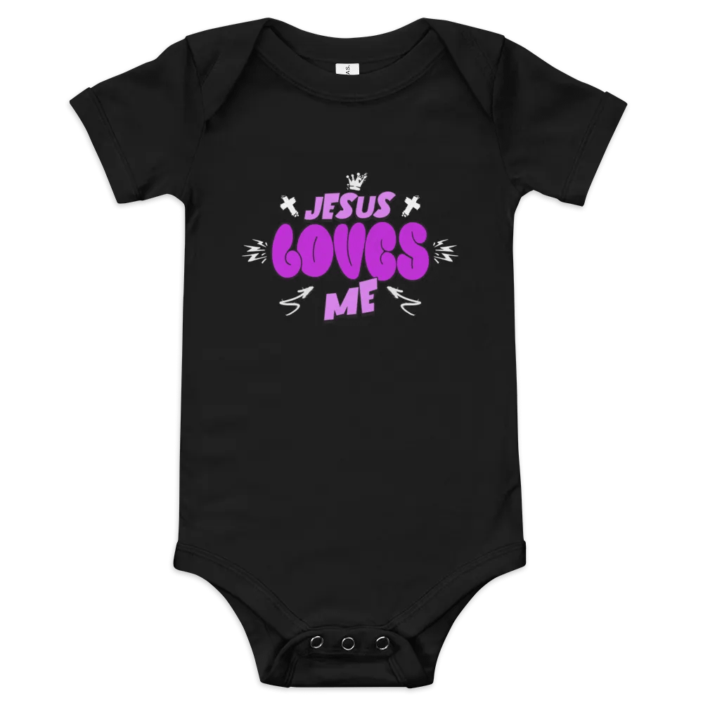 Jesus Loves Me Purple Onesie product image (1)