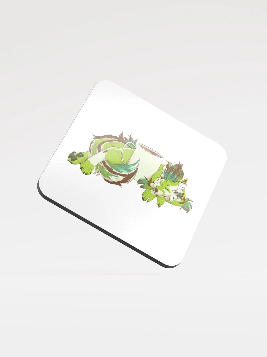 Coffee Avocado Gloss-Coated Cork Coaster product image (1)