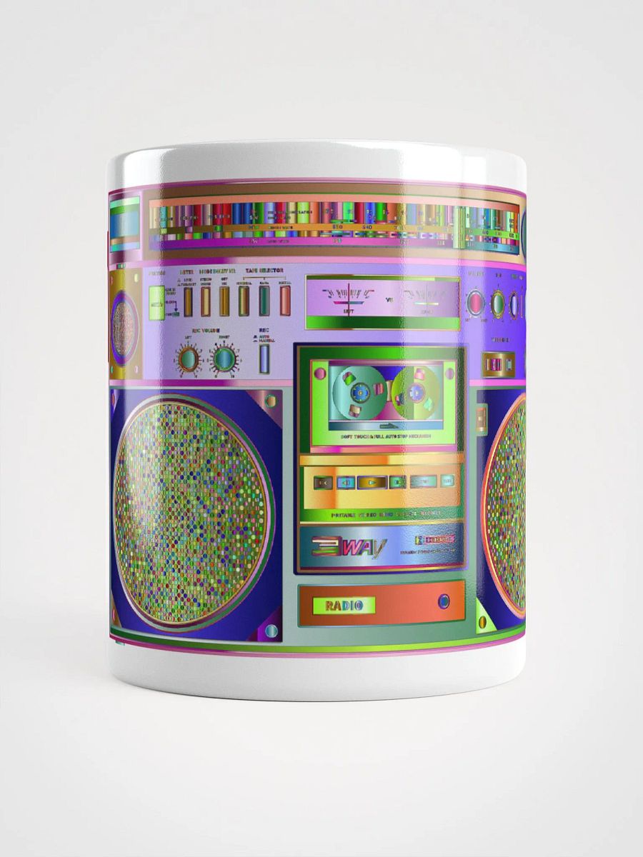 White Glossy Coffee mug- 1980's Boom Box product image (5)
