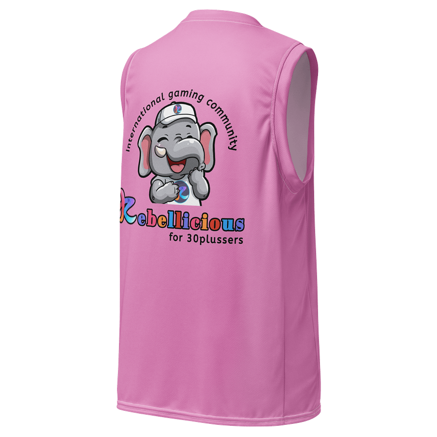 Basketball Jersey Laughing Rebelphant Pink product image (3)
