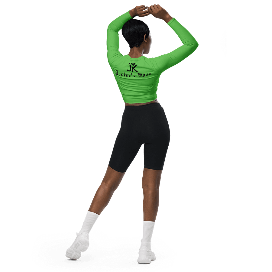 Shape Shenanigans Green Long Sleeve Crop Top product image (6)