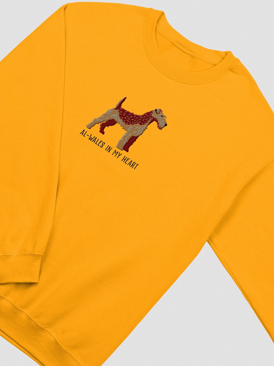 Al-Wales in My Heart Sweatshirt (Embroidered) of a Welsh Terrier(Red & Tan) product image (12)