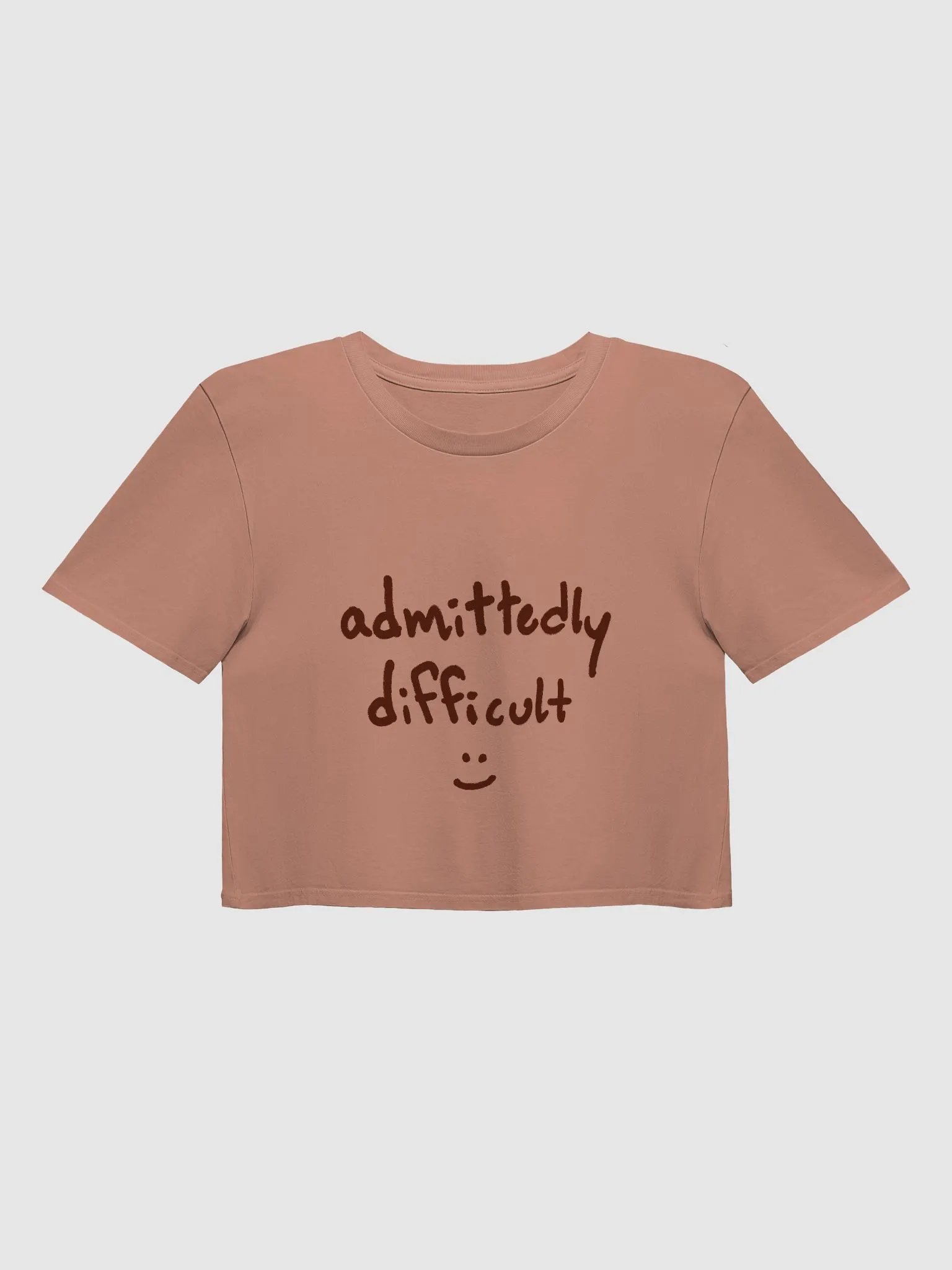 admittedly difficult (#440E00) printed cotton crop top product image (17)