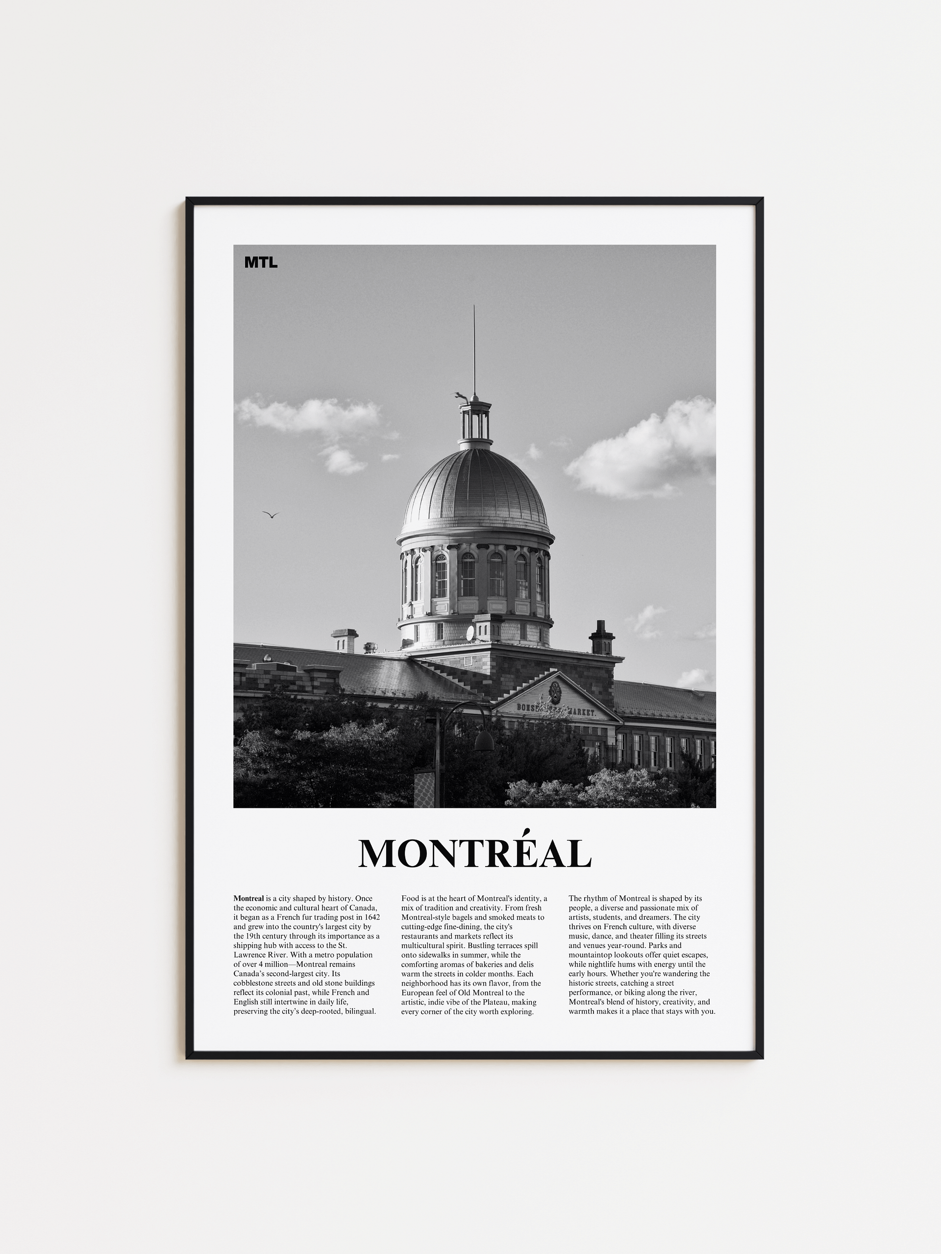 Montreal 03 Newspaper Poster | Framed product image (1)