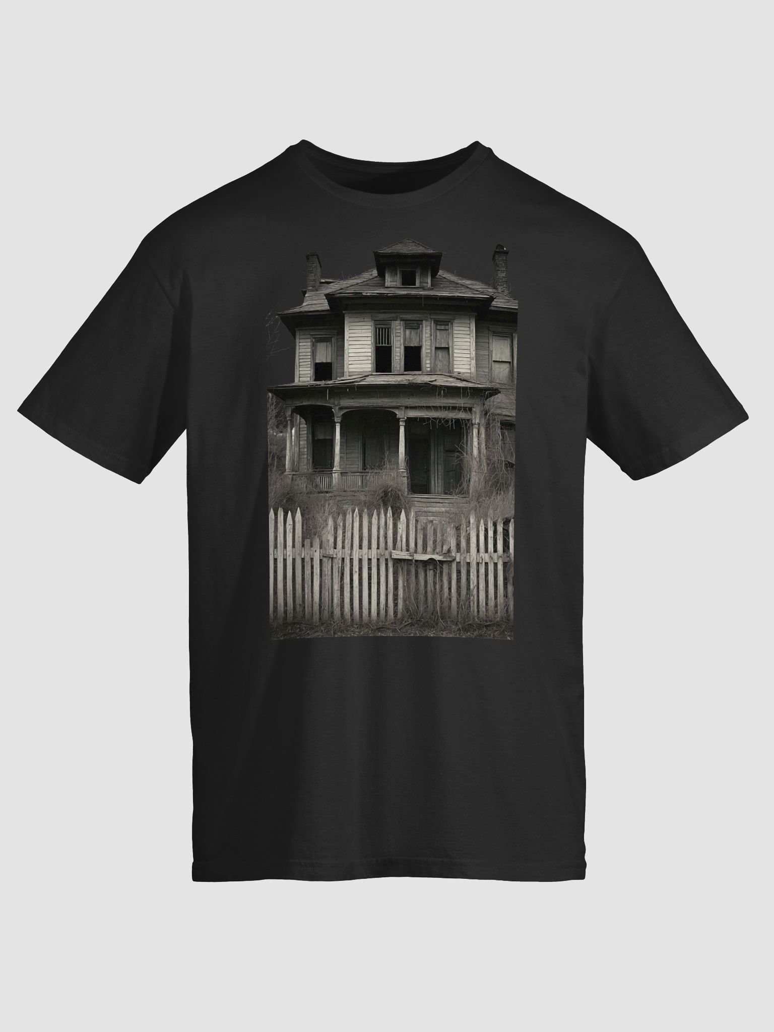 Eerie Abandoned House Unisex T-Shirt product image (2)