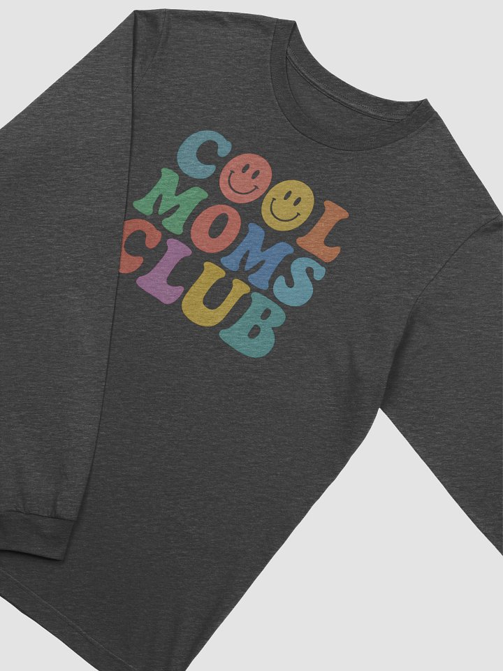 Cool Moms Club Long Sleeve Tee | Colorful Vintage-Inspired Mom Shirt | Retro Smiley Design product image (2)
