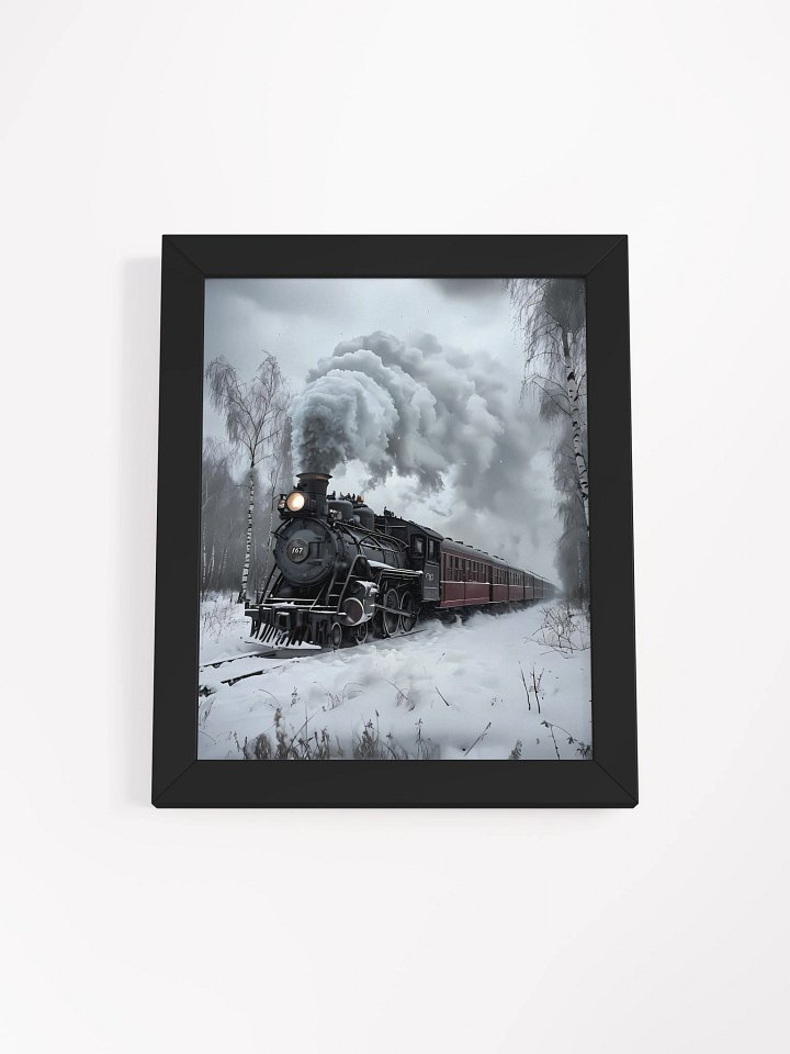 Winter Steam Locomotive Matte Poster product image (2)