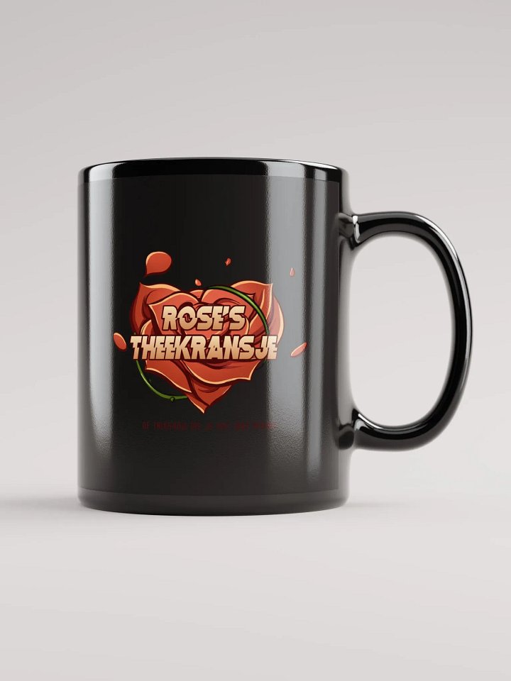 Rose's Theekransje mok zwart product image (2)