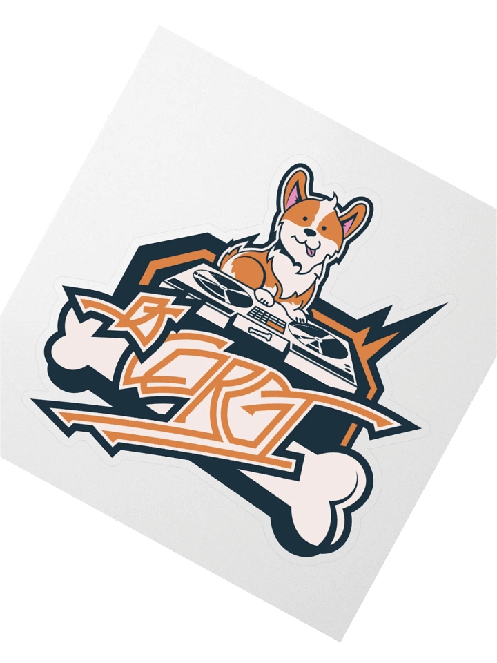 DJ CORGI sticker product image (2)