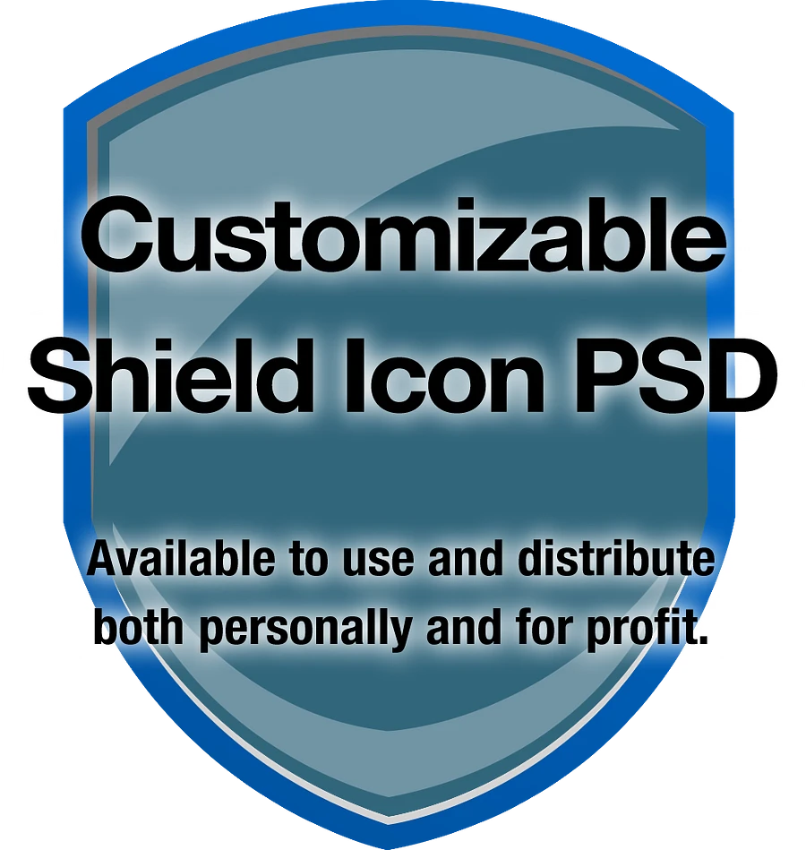 Customizable Shield Icon PSD Stock Design product image (1)