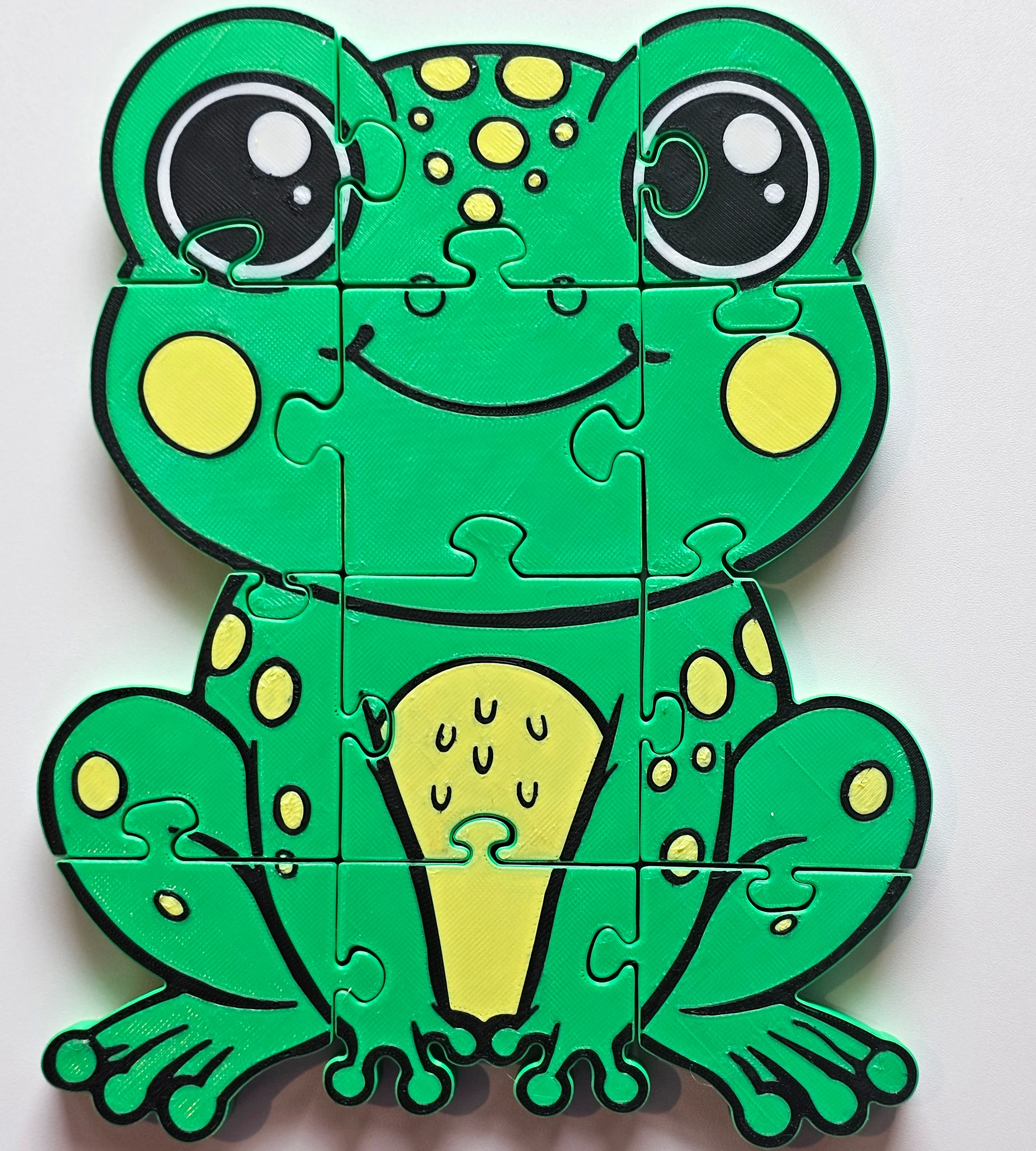 Frog 3D Printed Jigsaw Puzzle – A Ribbiting Brain Teaser for Little Hands! product image (1)