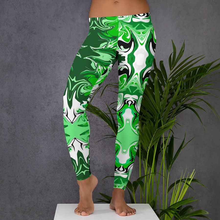 Green Swirl Leggings product image (6)