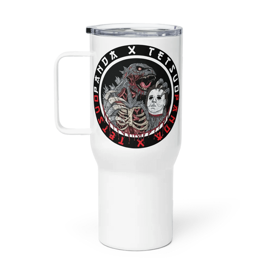 God of Carnage Travel Mug with a Handle (Northern Lotus Design) product image (1)