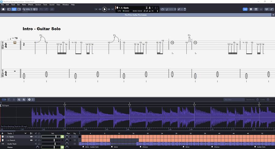The Price PDF TAB + Backing Track MP3 product image (3)