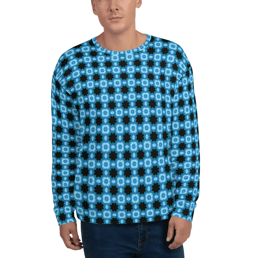 Abstract Shades of Green Pattern Unisex All Over Print Sweatshirt product image (8)