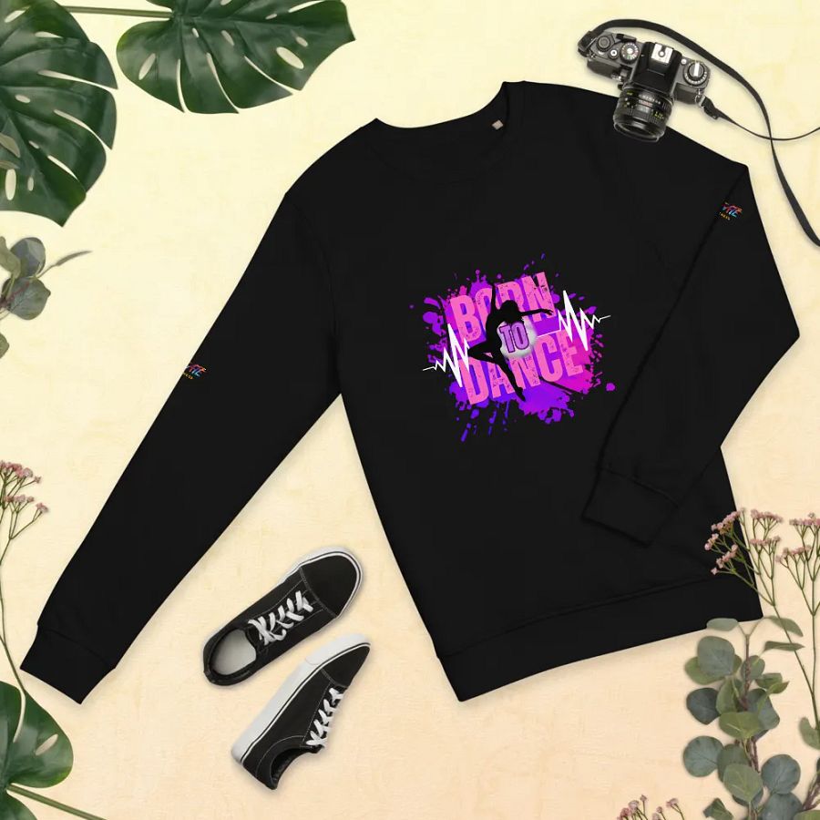 BORN TO DANCE Her Silhouette Unisex Organic Sweatshirt product image (9)