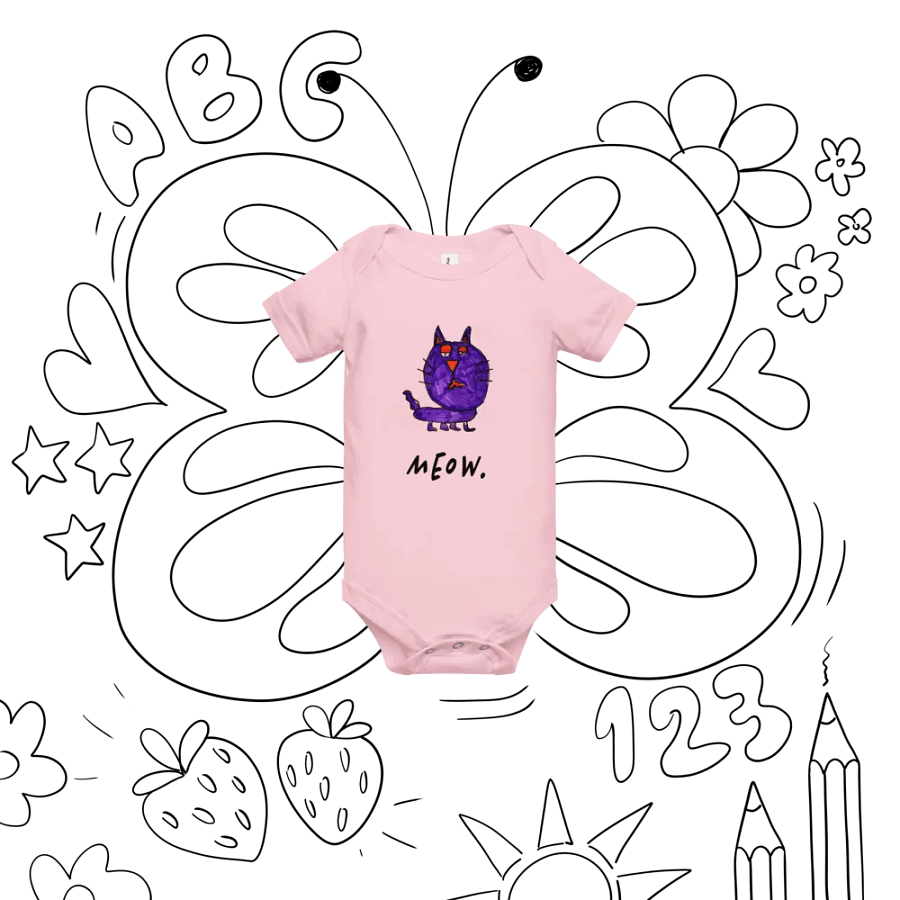meow katz baby onesie product image (8)