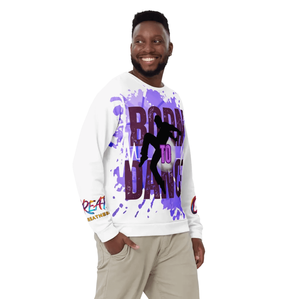 Born to Dance His Silhouette Vibrant Visionary All-Over Print Sweatshirt product image (3)