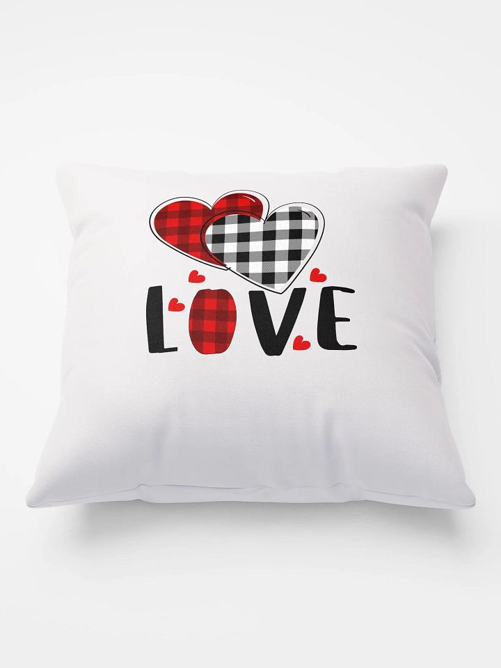 Plaid Heart All-Over Print Pillow product image (2)