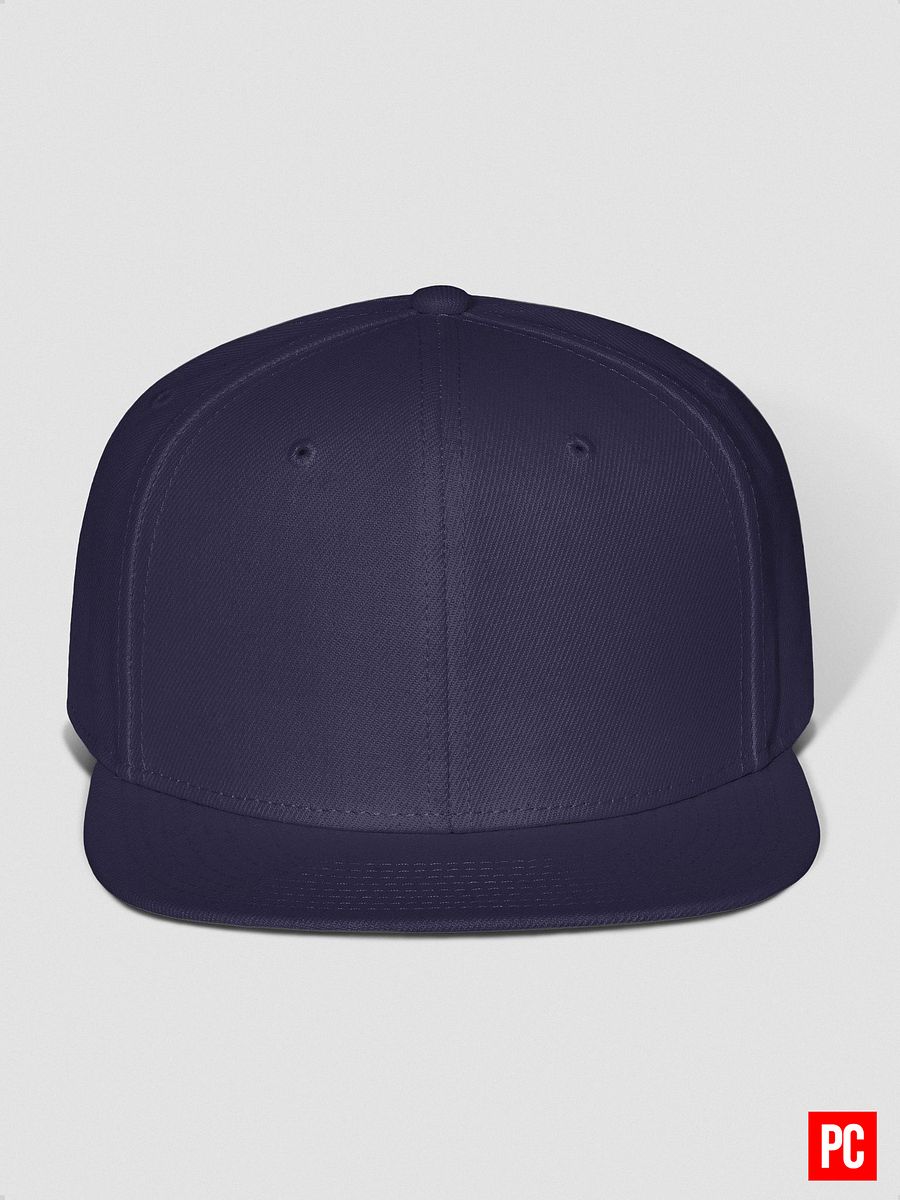 Plain Color Navy Wool Blend Snapback Cap product image (4)