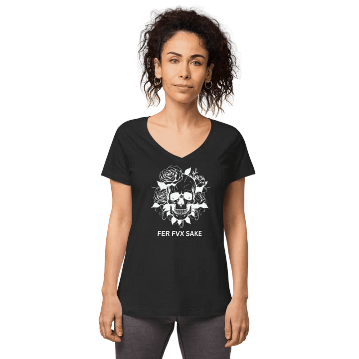 FFS Rose Skull Women's V-Neck product image (1)