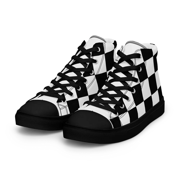 Womens checks canvas sneakers product image (1)