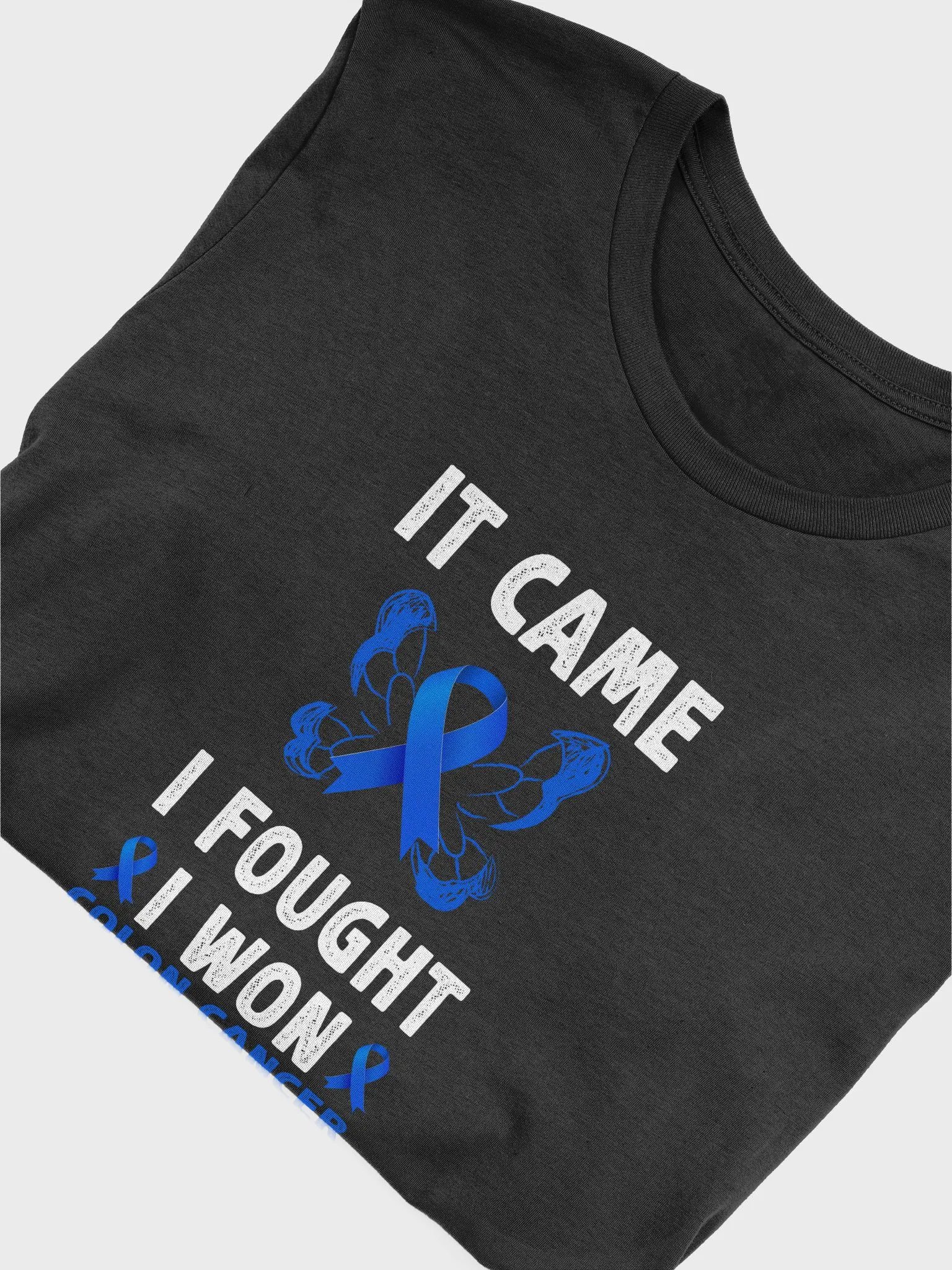 It Came We Fought I Won Colon Cancer Survivor Shirt | Awareness Ribbon Survivor T-Shirt product image (5)