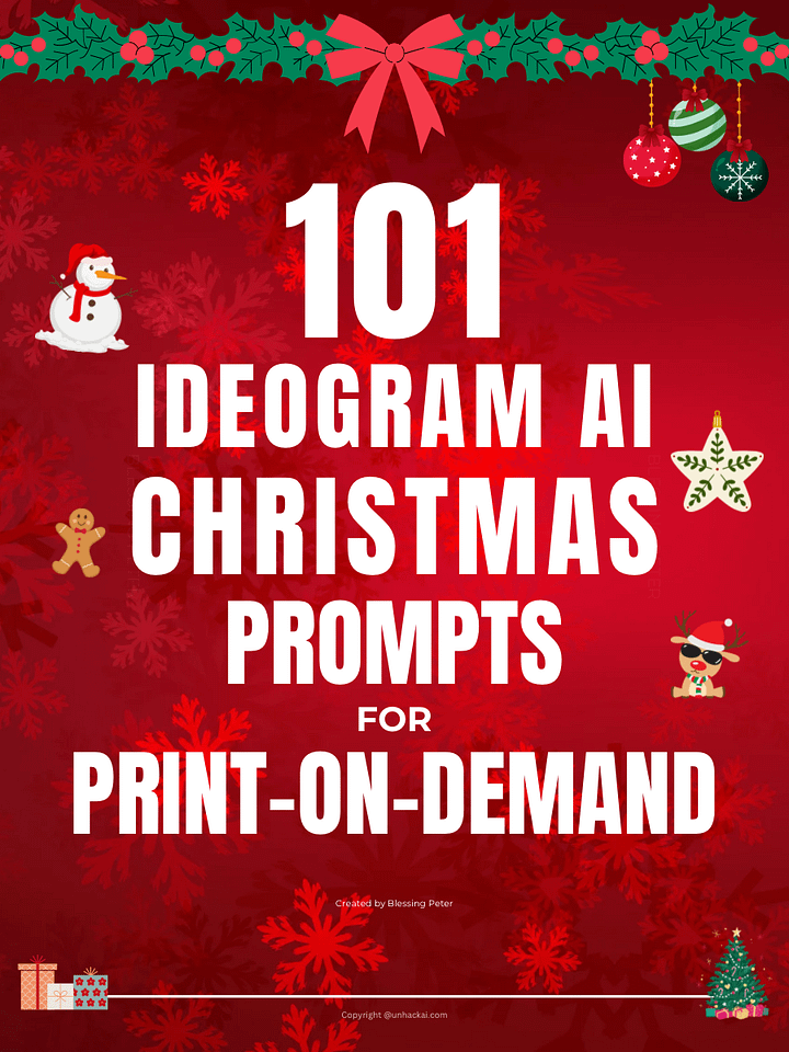 101 Ideogram Ai Christmas Prompts for Print on Demand product image (1)
