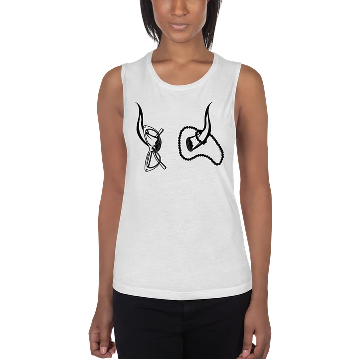 Horns, Glasses & Pearls Flowy Muscle Tank product image (17)