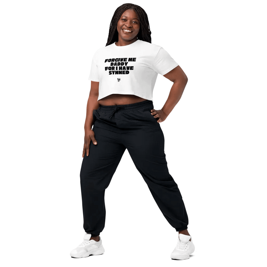Forgive Me Daddy Crop White/Black product image (3)