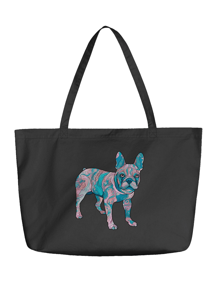 Groovy Frenchie #2 - Eco-conscious Organic Cotton Tote product image (1)