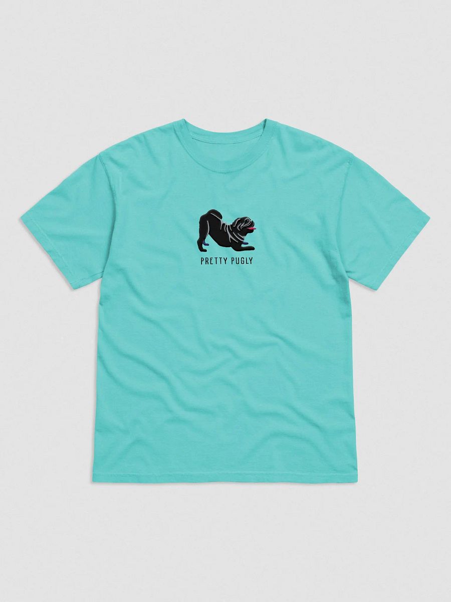 Pretty Pugly T-Shirt(Embroidered) of a Pug(Black) product image (4)
